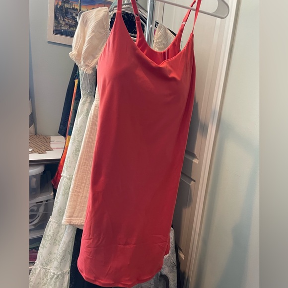 Red Athletic Dress with Built in Shorts and Bra (Plus Easy Pee Built In Shorts) - Picture 1 of 5